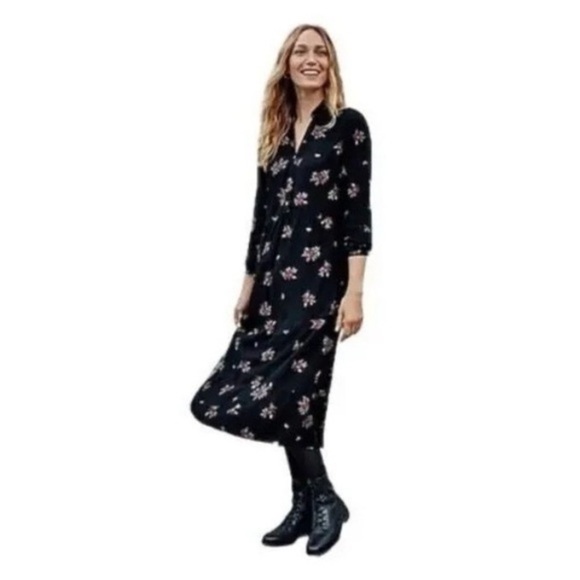 J. Jill Floral Shirt Dress - Picture 1 of 11